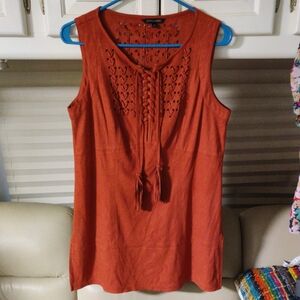 John Mark Rust Sleeveless Tank Top